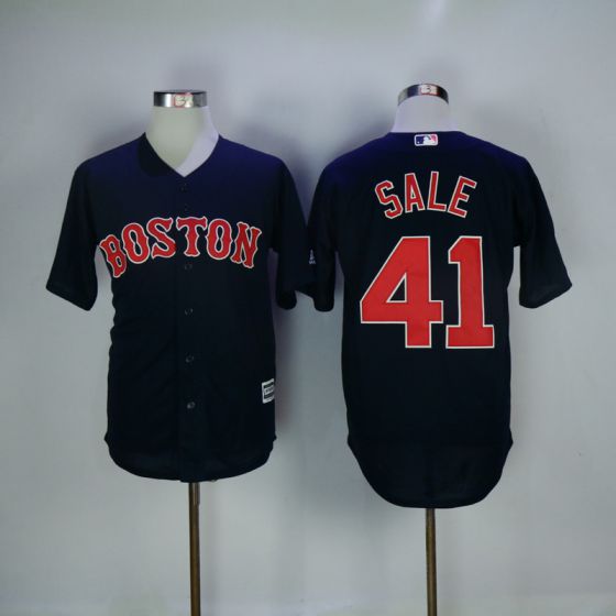 Men Boston Red Sox 41 Chris Sale Blue Game MLB Jerseys
